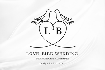Elegant Love Bird Wedding Monogram Font for Romantic Designs
